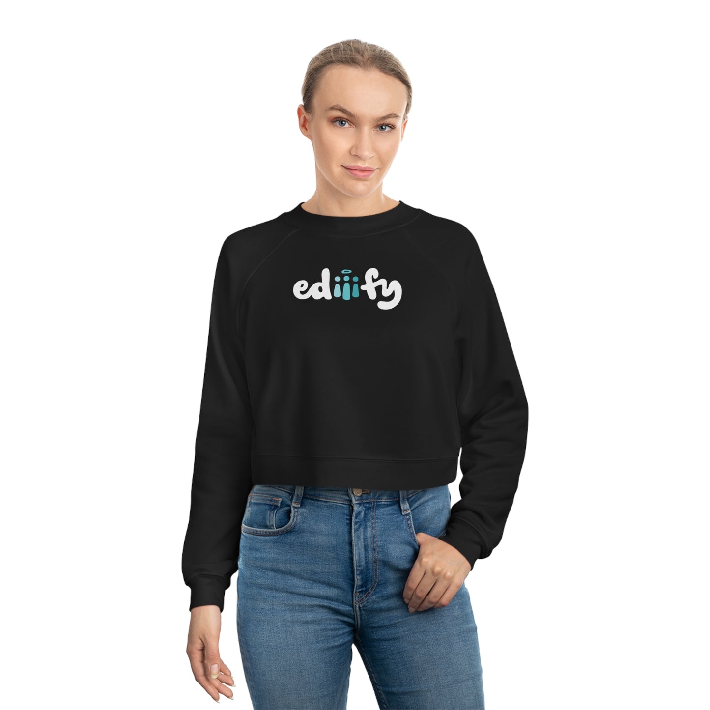 Women's Cropped Fleece Pullover - ediiify