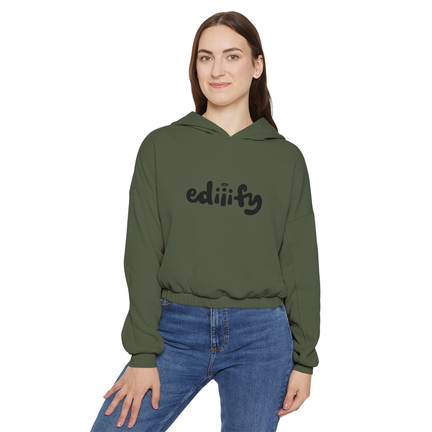 Women's Cinched Bottom Hoodie - ediiify