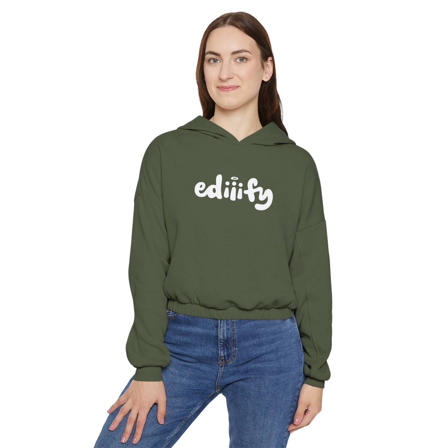 Women's Cinched Bottom Hoodie - ediiify