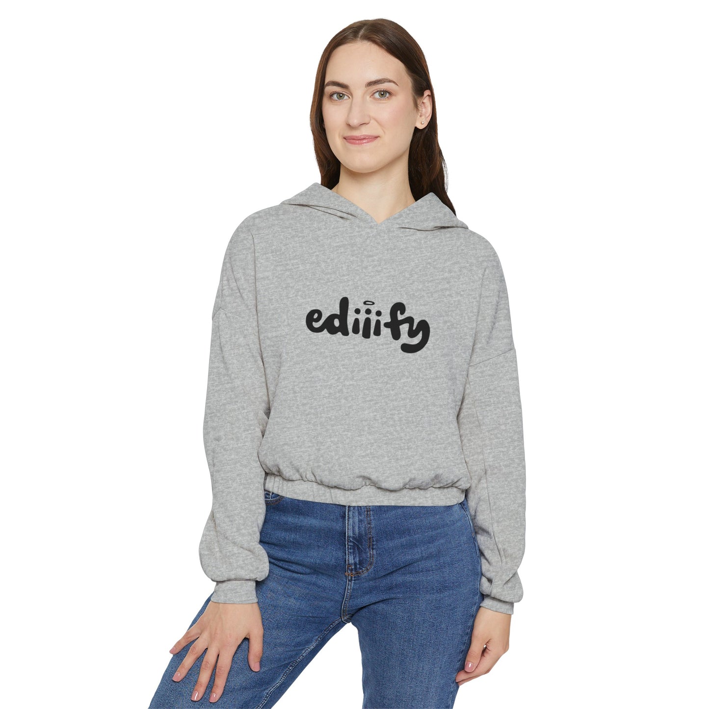 Women's Cinched Bottom Hoodie - ediiify
