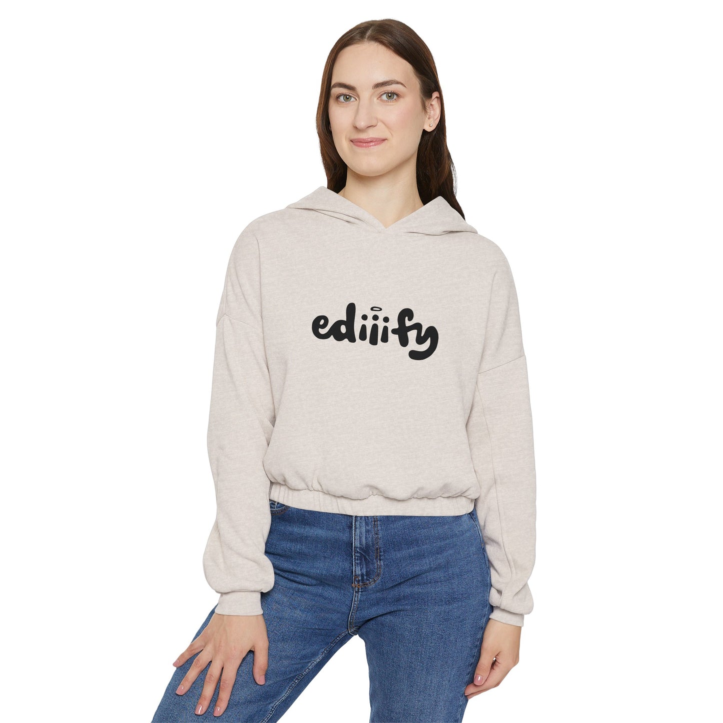 Women's Cinched Bottom Hoodie - ediiify
